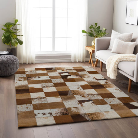 Dalyn Bozeman BM10 Brown Rug shown in a room