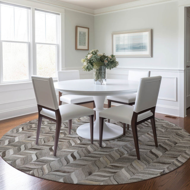 Dalyn Bozeman BM11 Gray Rug shown in a room