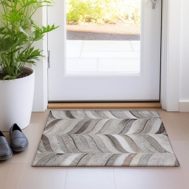 Dalyn Bozeman BM11 Gray Rug shown in a room