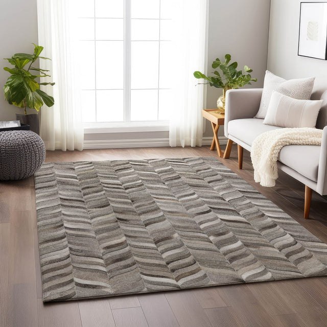Dalyn Bozeman BM11 Gray Rug shown in a room