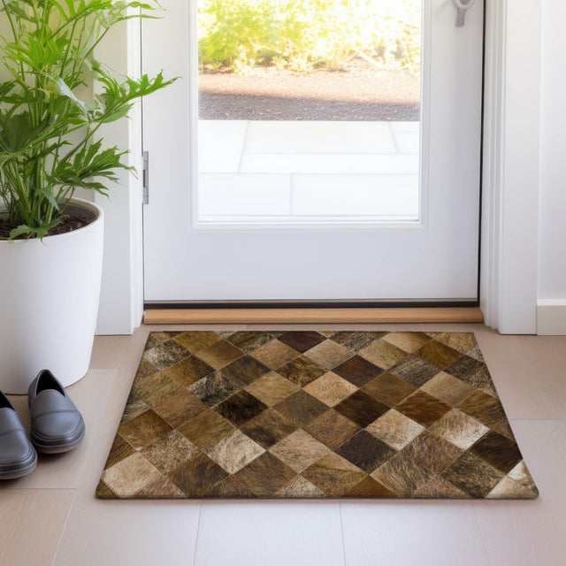 Dalyn Bozeman BM2 Brown Rug shown in a room