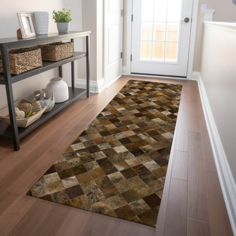 Dalyn Bozeman BM2 Brown Rug shown in a room