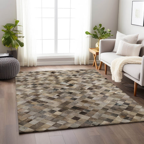 Dalyn Bozeman BM2 Gray Rug shown in a room