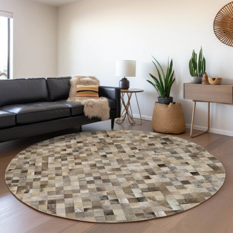 Dalyn Bozeman BM2 Gray Rug shown in a room