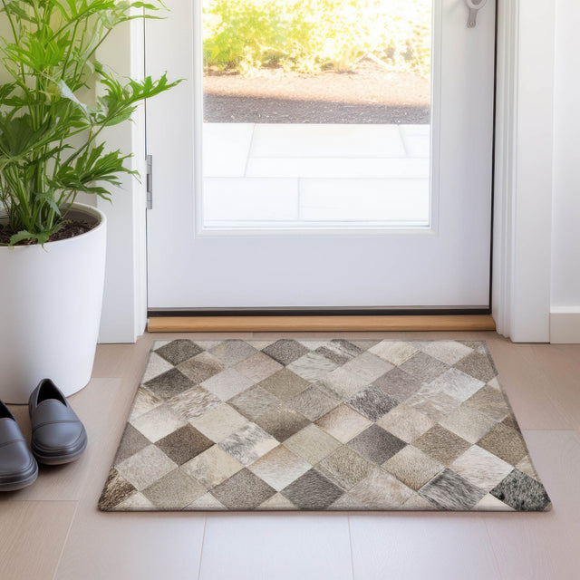 Dalyn Bozeman BM2 Gray Rug shown in a room