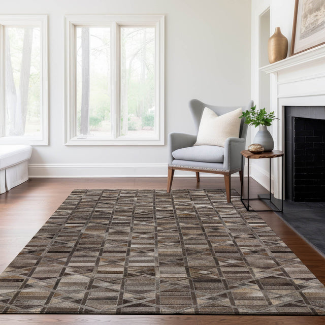 Dalyn Bozeman BM4 Gray Rug shown in a room