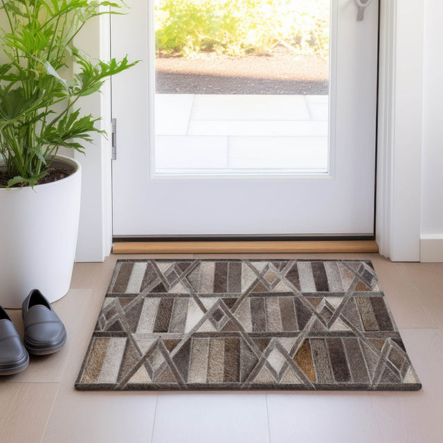 Dalyn Bozeman BM4 Gray Rug shown in a room
