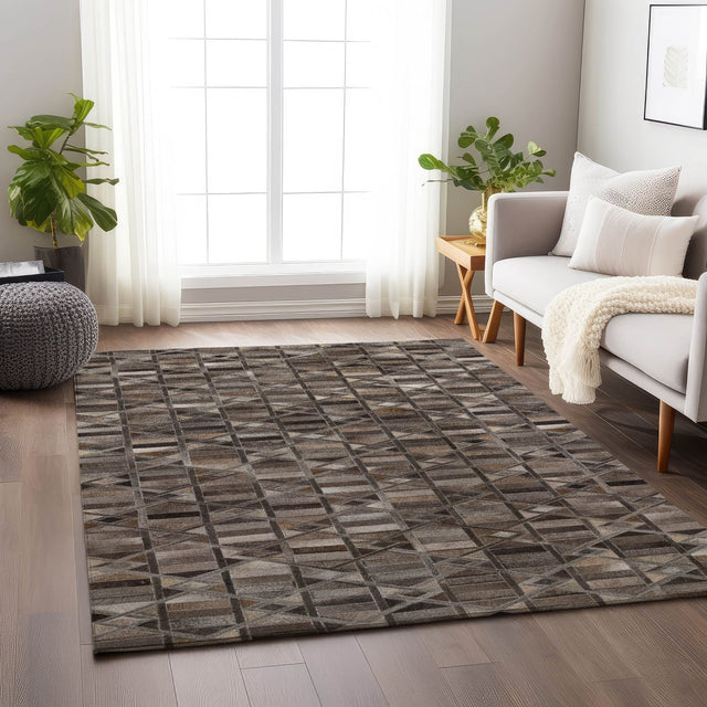Dalyn Bozeman BM4 Gray Rug shown in a room