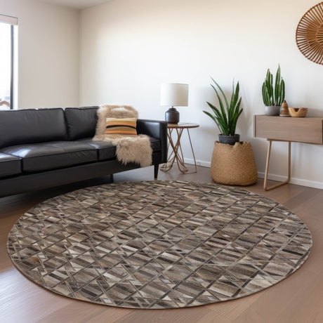 Dalyn Bozeman BM4 Gray Rug shown in a room