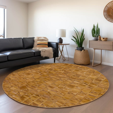 Dalyn Bozeman BM4 Rust Rug shown in a room