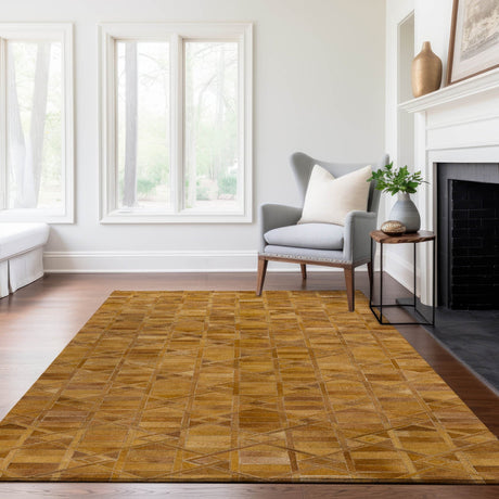 Dalyn Bozeman BM4 Rust Rug shown in a room
