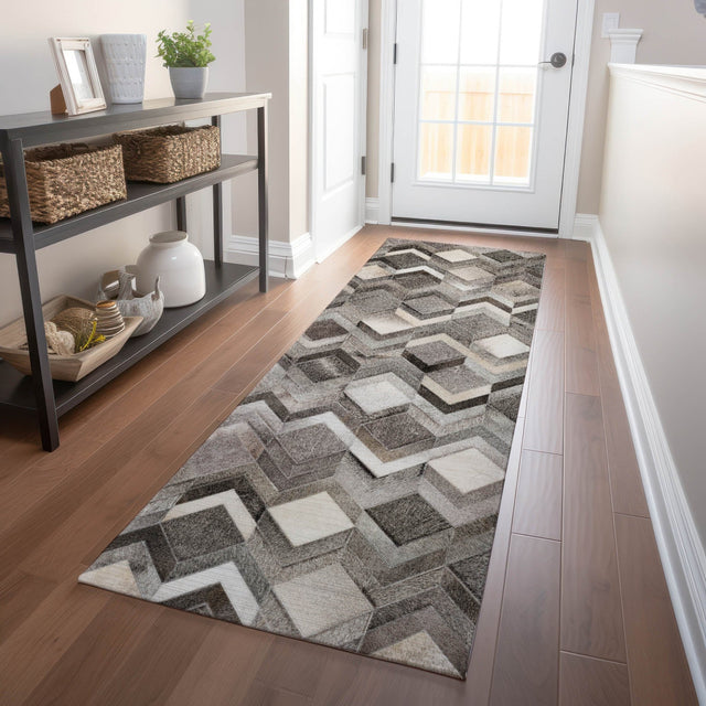 Dalyn Bozeman BM5 Gray Rug shown in a room