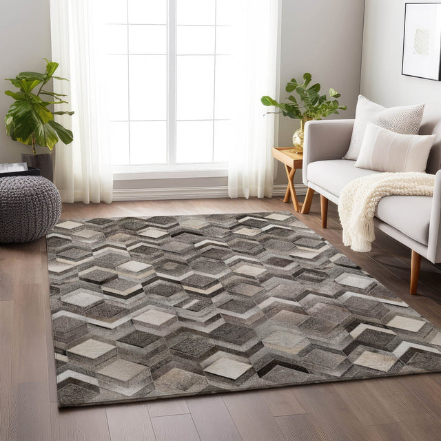 Dalyn Bozeman BM5 Gray Rug shown in a room
