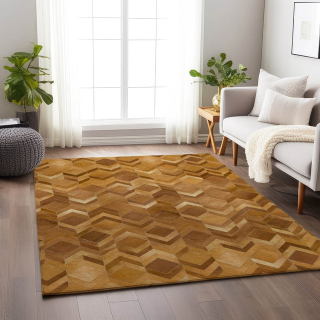 Dalyn Bozeman BM5 Rust Rug shown in a room