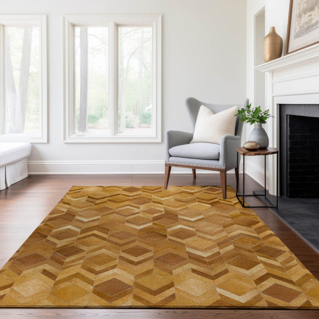 Dalyn Bozeman BM5 Rust Rug shown in a room