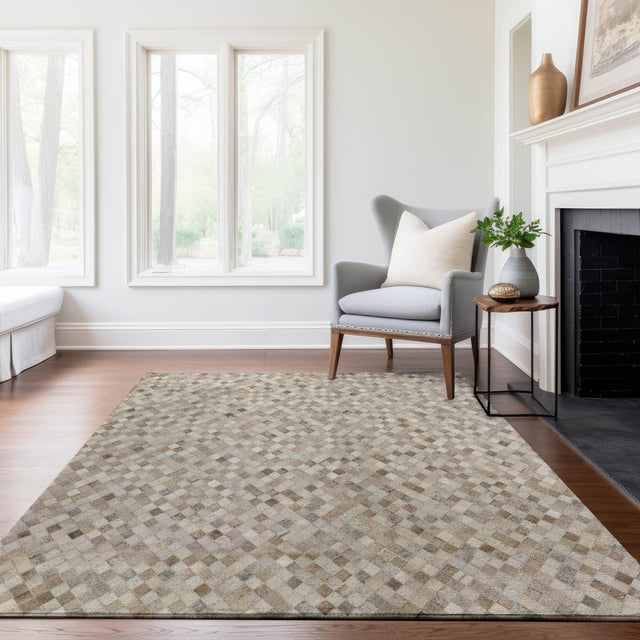 Dalyn Bozeman BM6 Gray Rug shown in a room