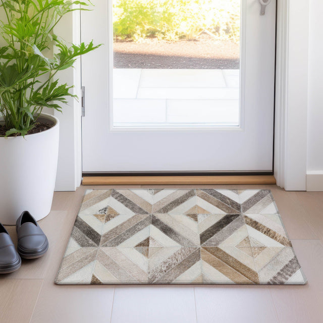 Dalyn Bozeman BM7 Gray Rug shown in a room