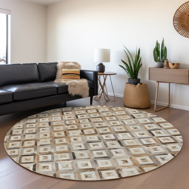 Dalyn Bozeman BM7 Gray Rug shown in a room
