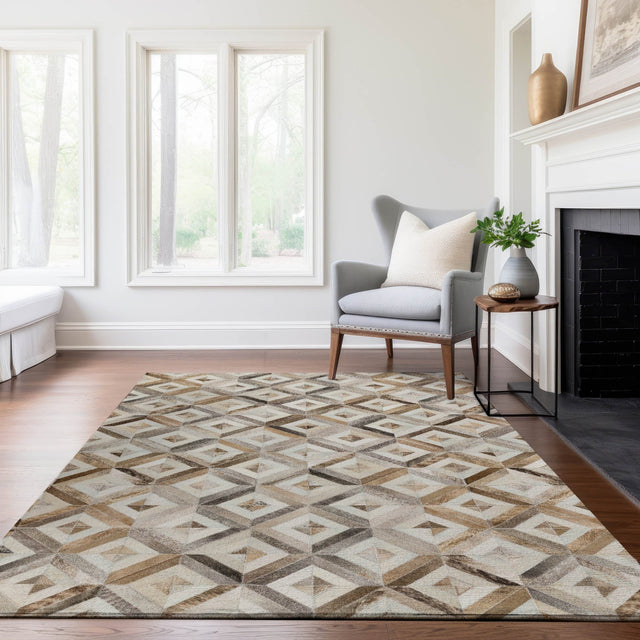 Dalyn Bozeman BM7 Gray Rug shown in a room