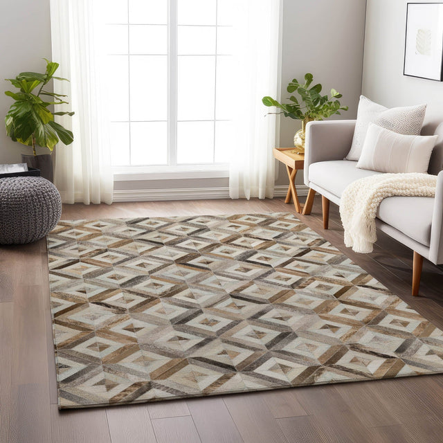 Dalyn Bozeman BM7 Gray Rug shown in a room
