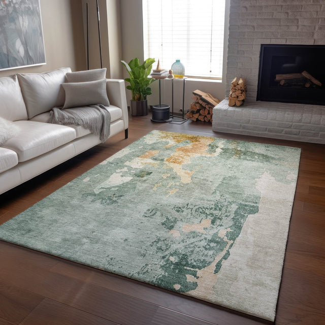 Dalyn Bresca BC1 Seafoam Rug shown in a room