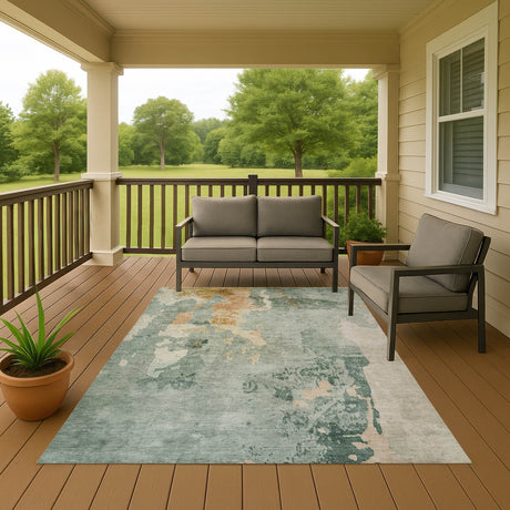 Dalyn Bresca BC1 Seafoam Rug outdoor lifestyle image