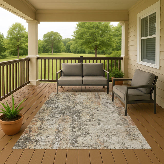 Dalyn Bresca BC5 Terracotta Rug outdoor lifestyle image