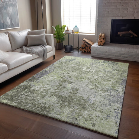 Dalyn Bresca BC6 Green Rug shown in a room