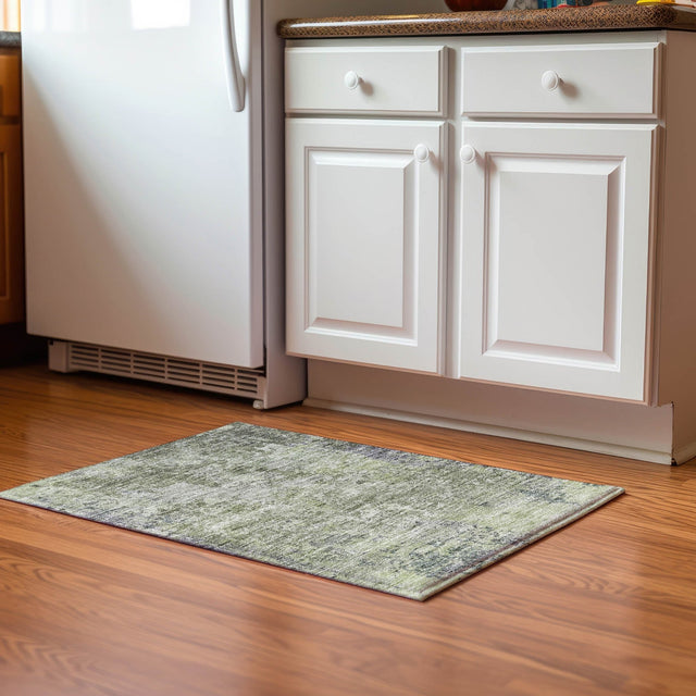 Dalyn Bresca BC6 Green Rug shown in a room
