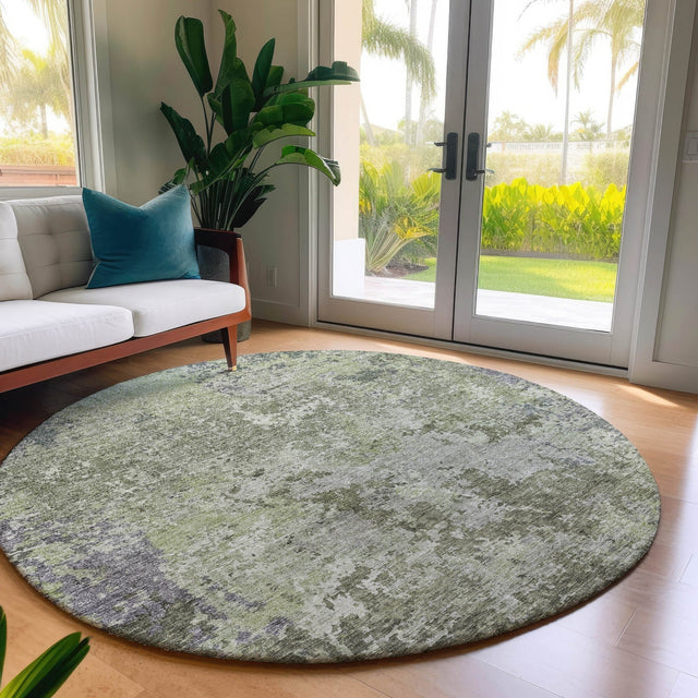 Dalyn Bresca BC6 Green Rug shown in a room