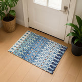 Dalyn Brisbane BR1 Indigo Rug shown in a room