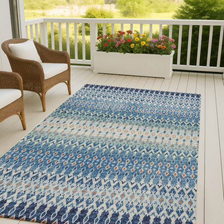 Dalyn Brisbane BR1 Indigo Rug outdoor lifestyle image