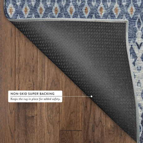 Dalyn Brisbane BR1 Indigo Rug backing detail