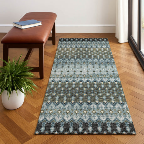 Dalyn Brisbane BR1 Mineral Blue Rug shown in a room