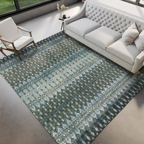 Dalyn Brisbane BR1 Mineral Blue Rug shown in a room