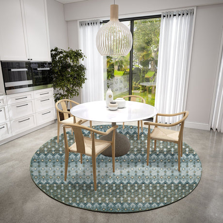 Dalyn Brisbane BR1 Mineral Blue Rug shown in a room