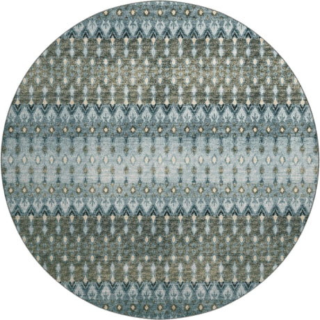 Dalyn Brisbane BR1 Mineral Blue Rug round rug