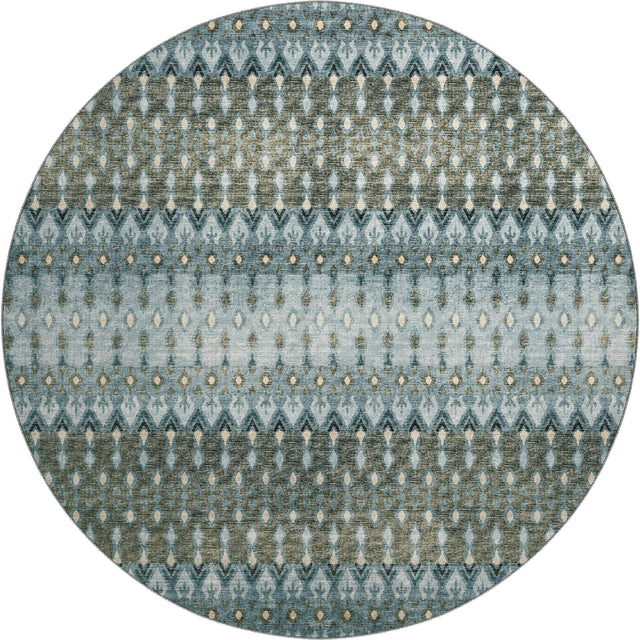 Dalyn Brisbane BR1 Mineral Blue Rug round rug
