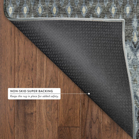 Dalyn Brisbane BR1 Mineral Blue Rug backing detail