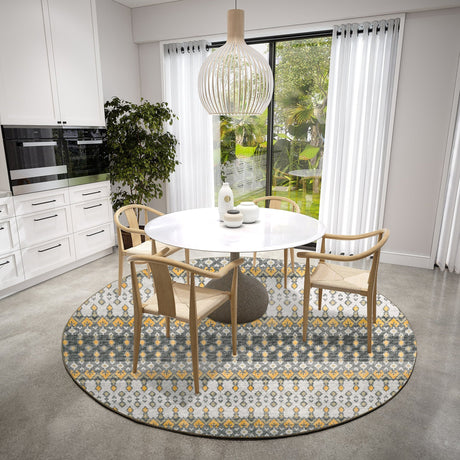 Dalyn Brisbane BR1 Pewter Rug shown in a room