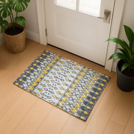 Dalyn Brisbane BR1 Pewter Rug shown in a room