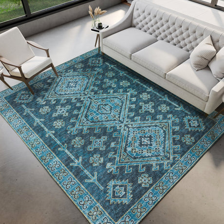 Dalyn Brisbane BR2 Navy Rug shown in a room