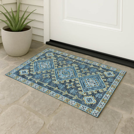 Dalyn Brisbane BR2 Navy Rug outdoor lifestyle image