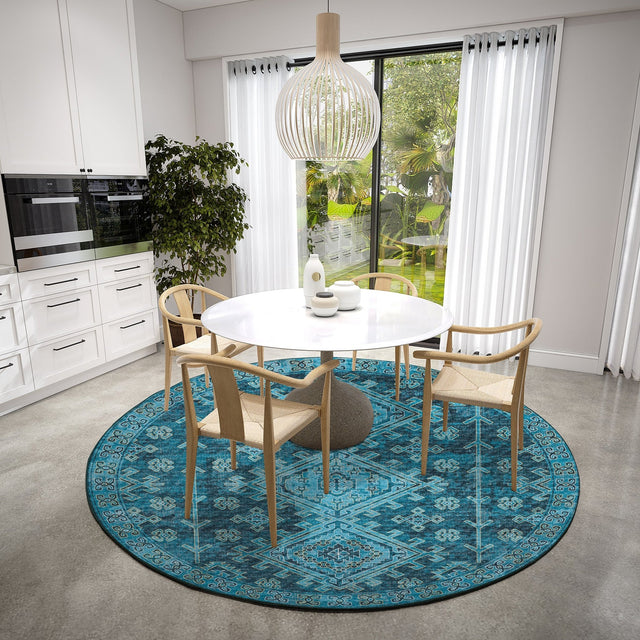 Dalyn Brisbane BR2 Navy Rug shown in a room