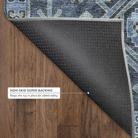 Dalyn Brisbane BR2 Navy Rug backing detail