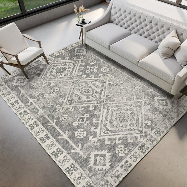 Dalyn Brisbane BR2 Silver Rug shown in a room