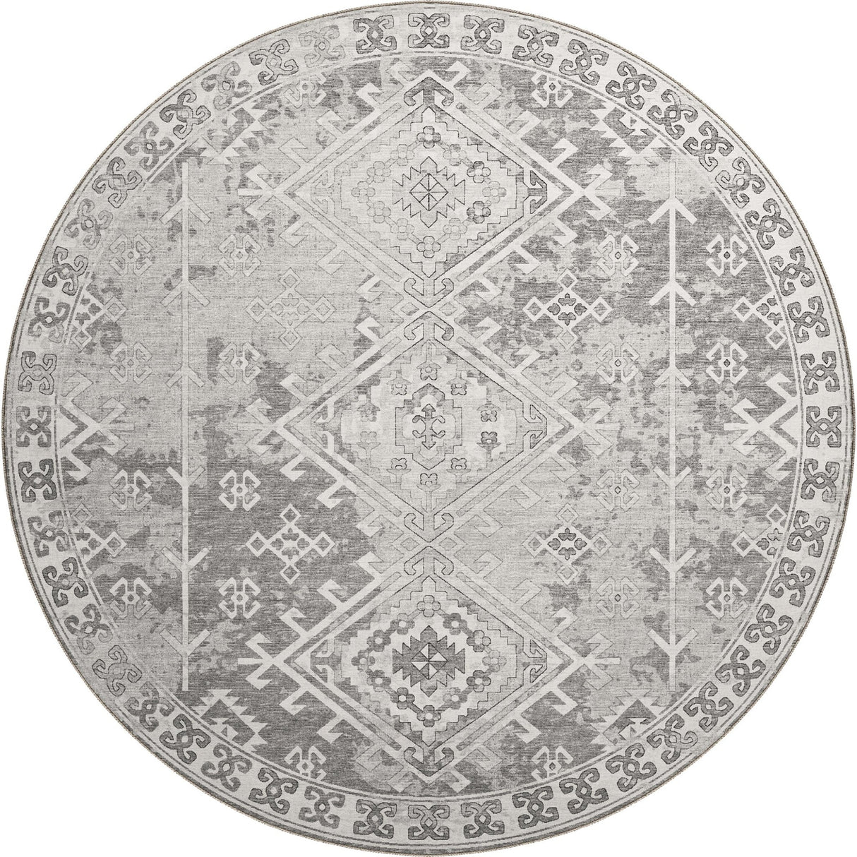 Dalyn Brisbane BR2 Silver Rug round rug