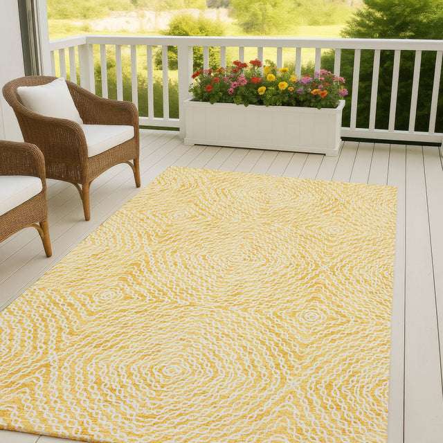 Dalyn Brisbane BR3 Gold Rug outdoor lifestyle image