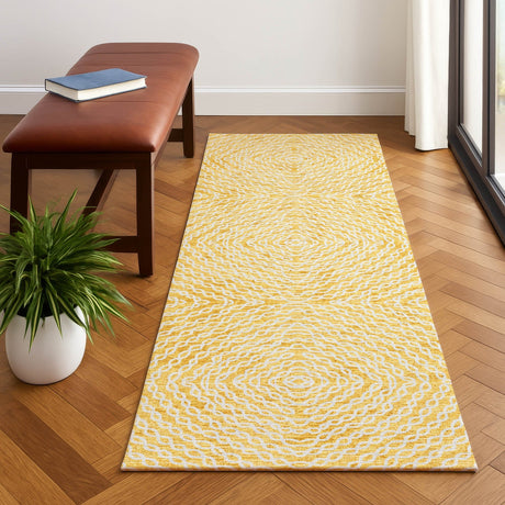 Dalyn Brisbane BR3 Gold Rug shown in a room