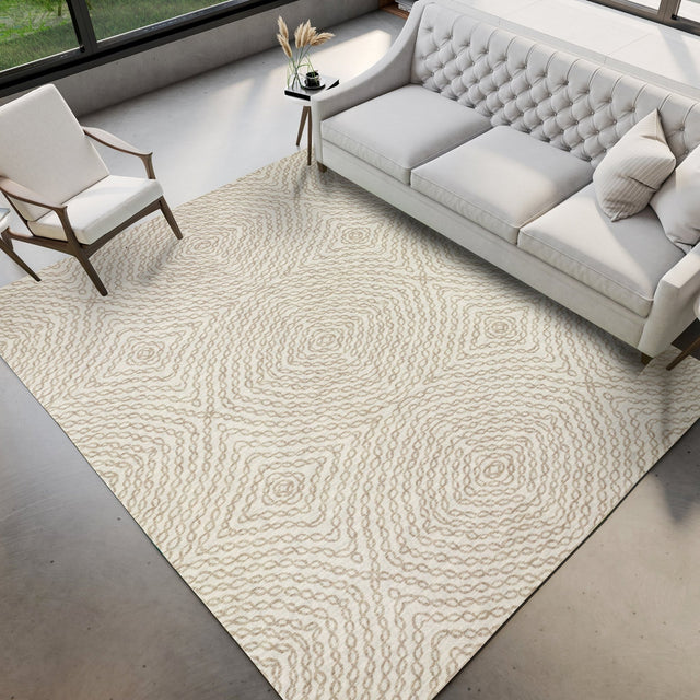 Dalyn Brisbane BR3 Ivory Rug shown in a room